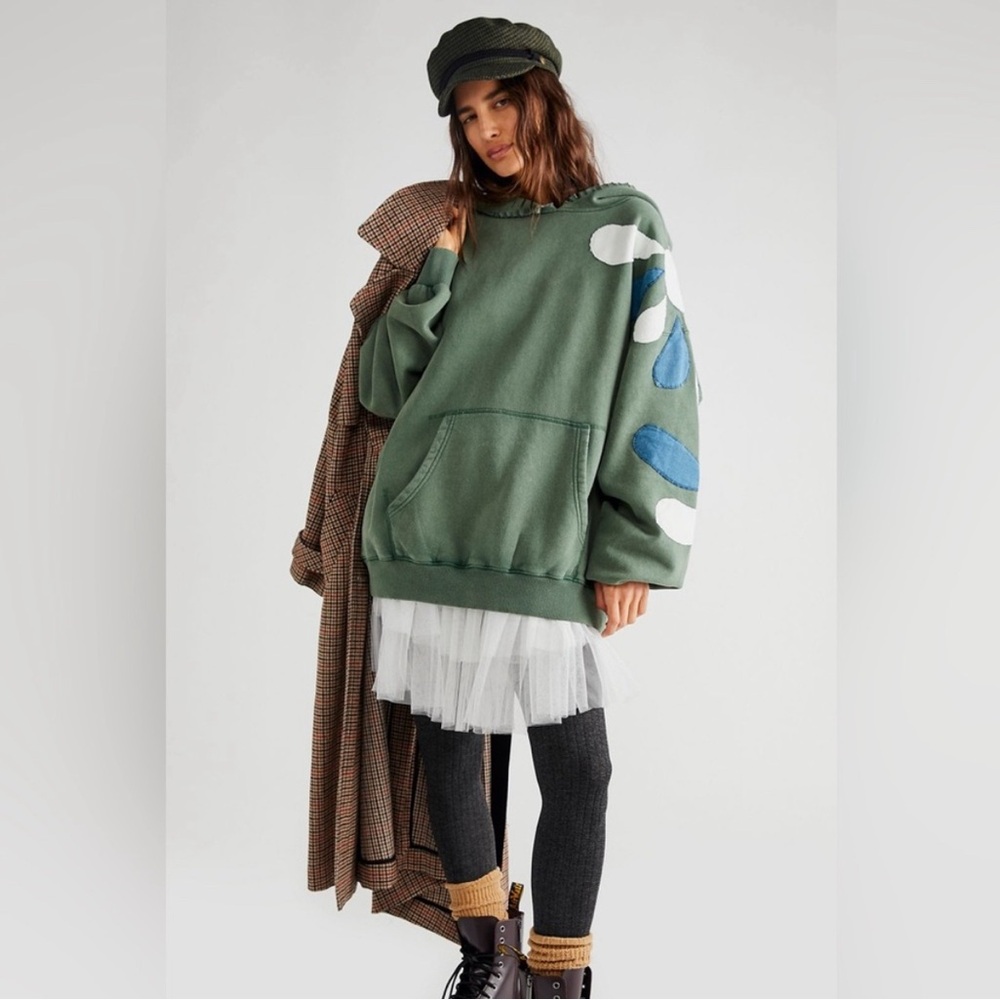 💚NWT💚 We The Free It's A Vibe Hoodie Forest Pine Combo size LARGE 💚☘️🇮🇪 - Picture 3 of 5